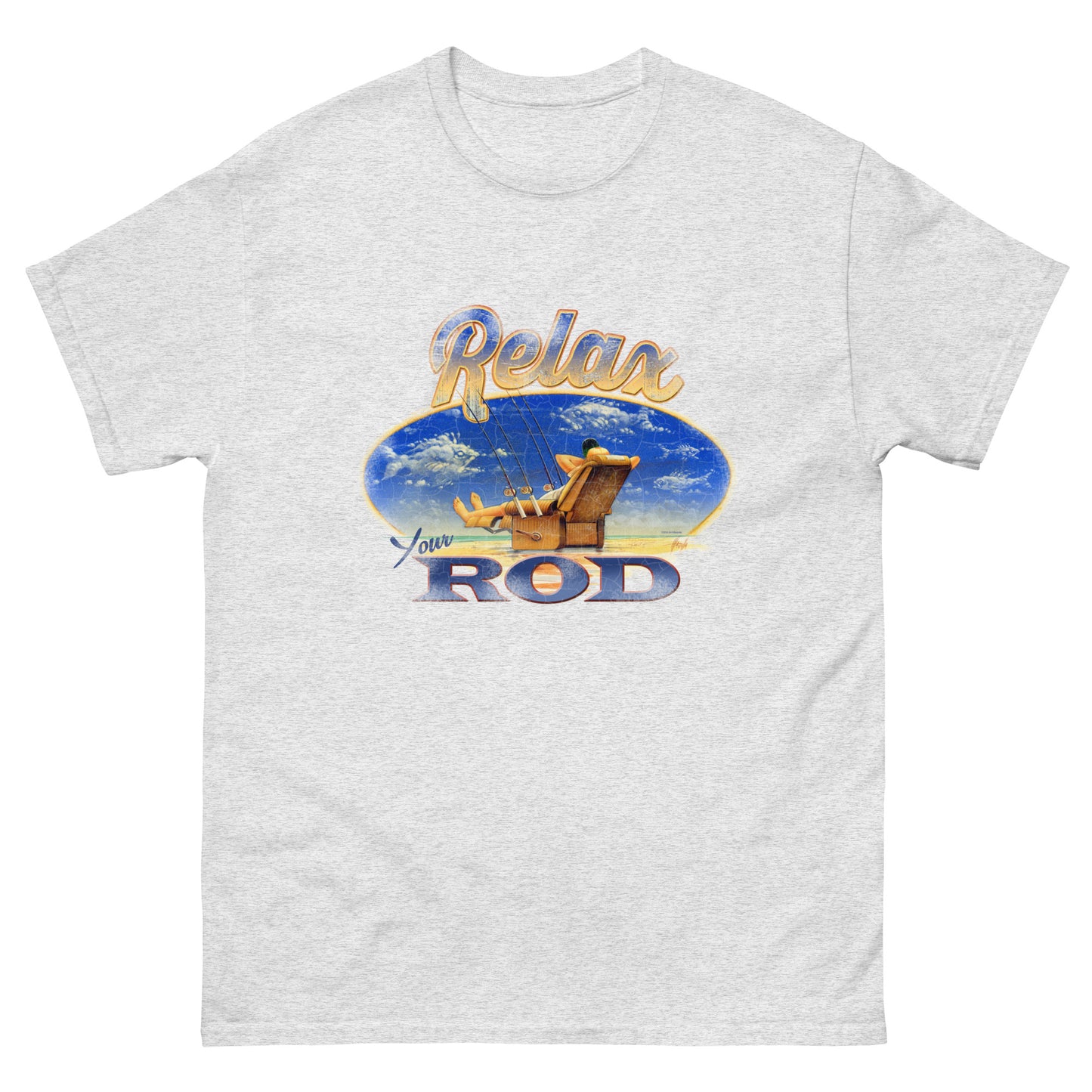 Men's Funny Relax Your Rod Sarcastic Novelty Fishing Shirt T-Shirt