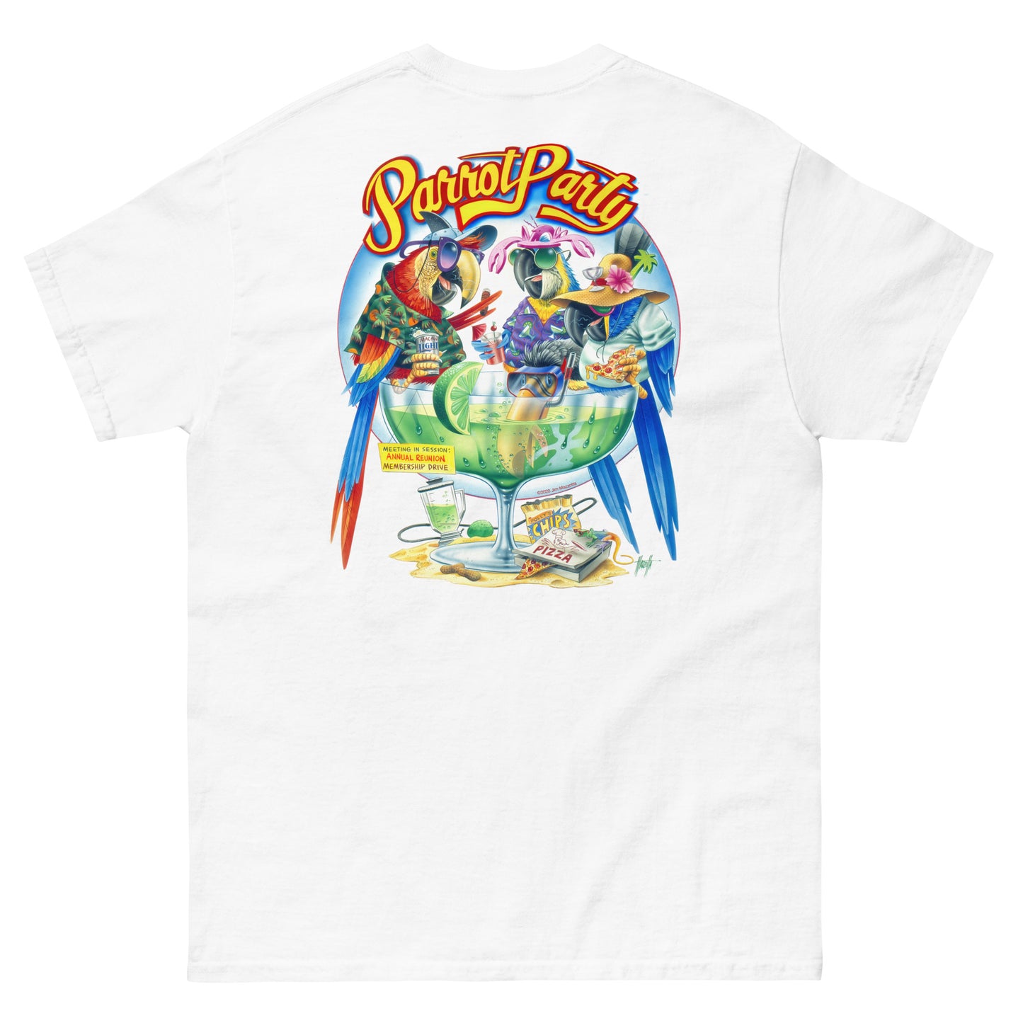 Men's Parrot Party Margarita Tee Shirt