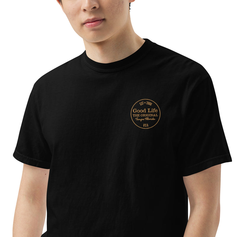 Men's Premium Ringspun Cotton Embroidered Original Good Life Logo T-Shirt