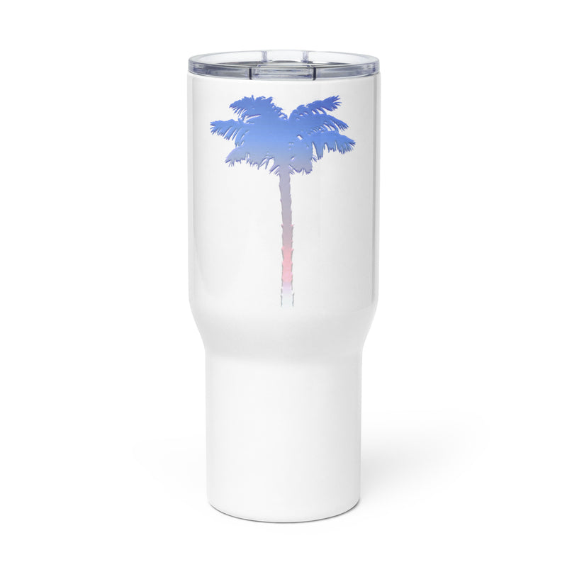 Patriotic Palm Tree 25 Ounce Travel Mug With Handle