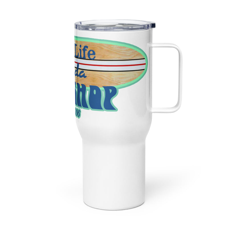 Good Life Surf Shop Tampa 25 ounce Travel Mug With Handle