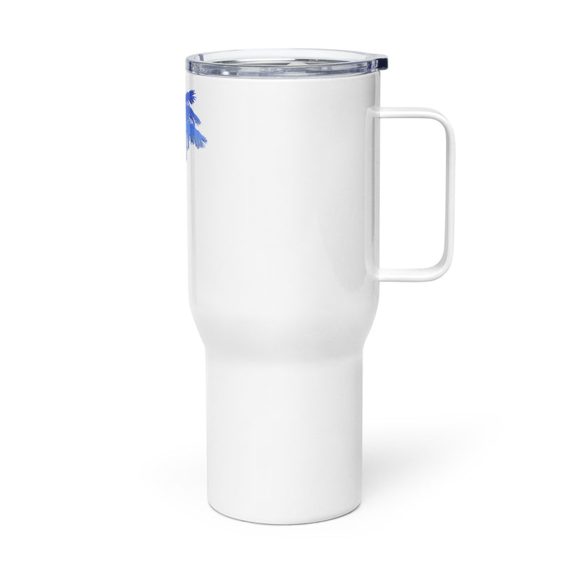 Patriotic Palm Tree 25 Ounce Travel Mug With Handle