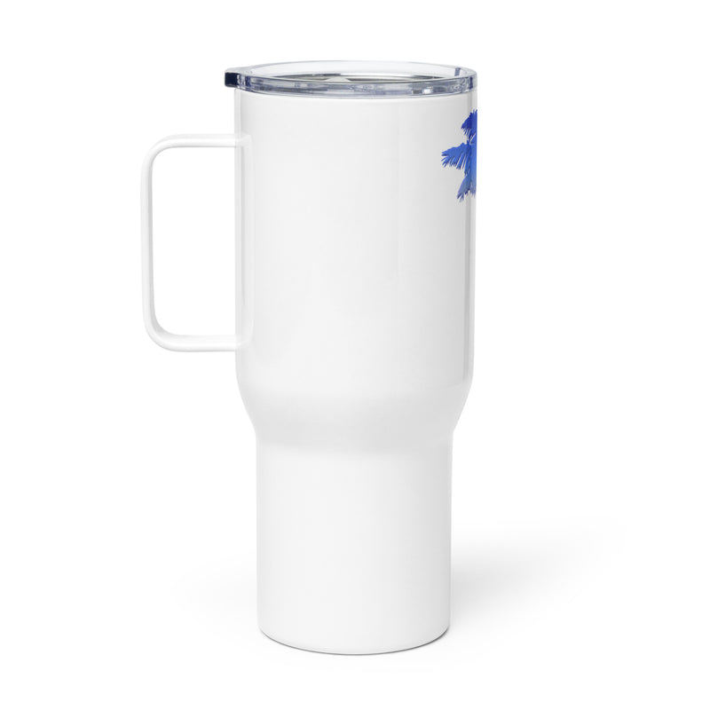 Patriotic Palm Tree 25 Ounce Travel Mug With Handle