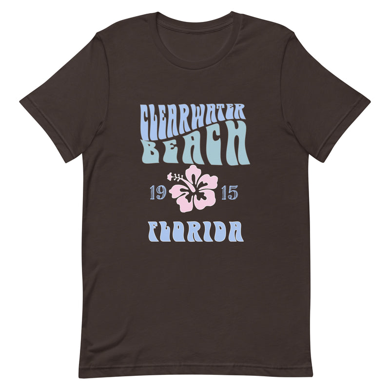 Unisex Lightweight Clearwater Beach Florida Est 1915 Retro T-Shirt Ron Jon Vintage Style Coconut Girl Aesthetic
