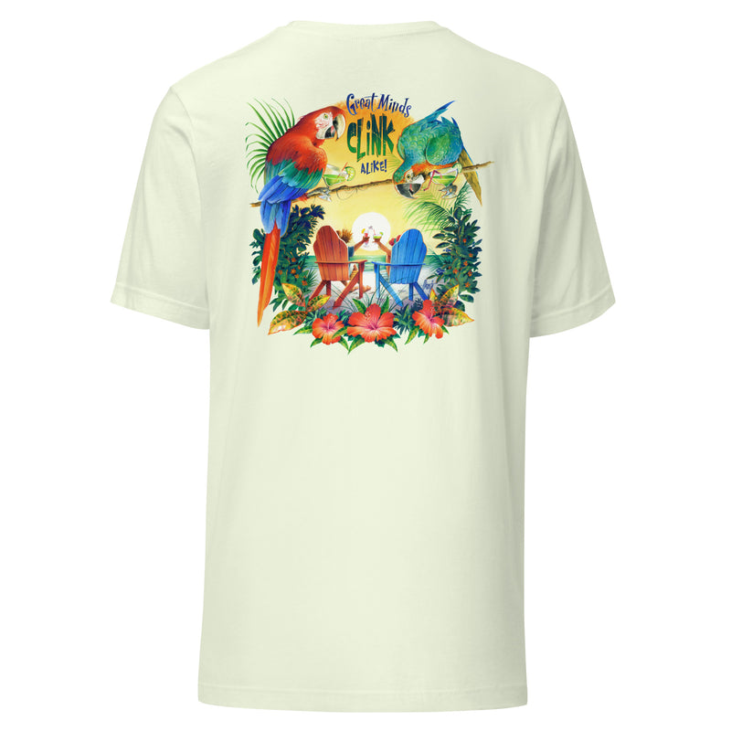 Men's Great Minds Clink Alike Tropical Lightweight Beach T-Shirt