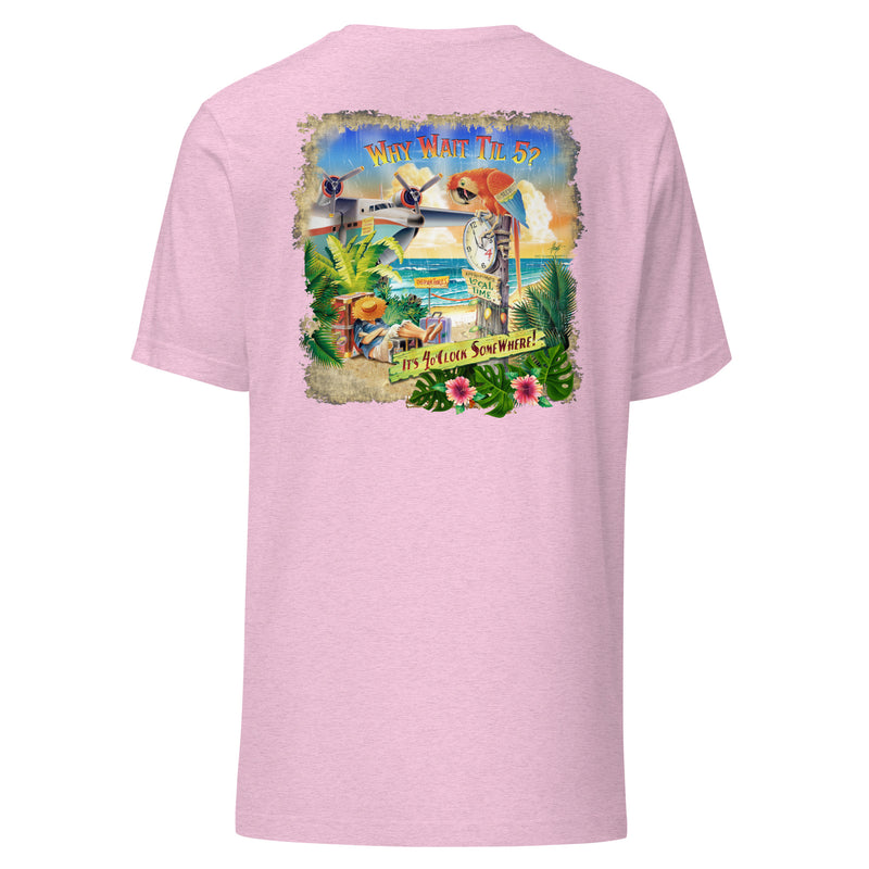 Why Wait Til 5 O'Clock Tropical Beach T-shirt