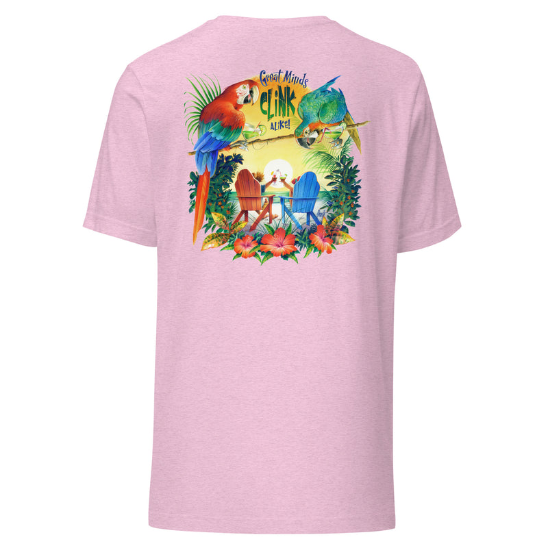 Men's Great Minds Clink Alike Tropical Lightweight Beach T-Shirt