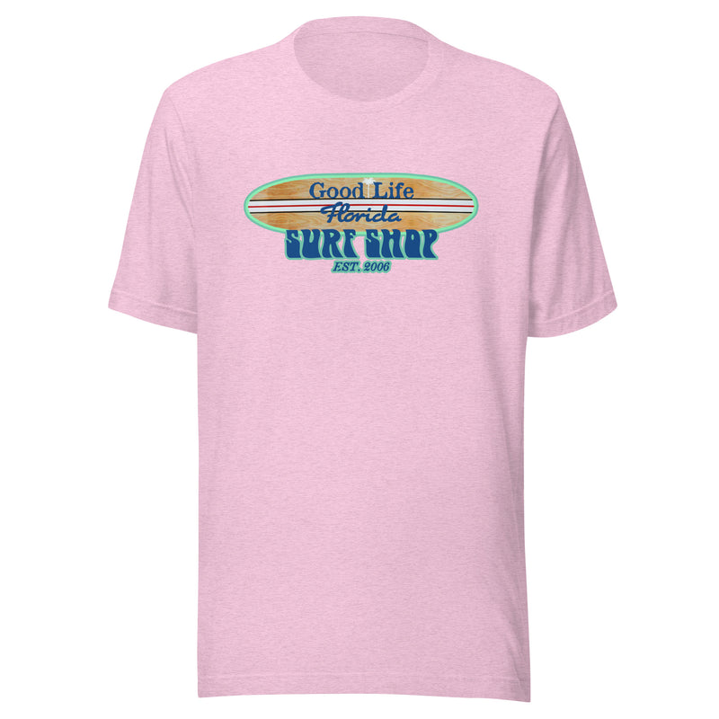 Unisex Lightweight Good Life Tampa Florida Surf Shop Tee Shirt Longboard Surfing Ron Jon Style Vintage Retro