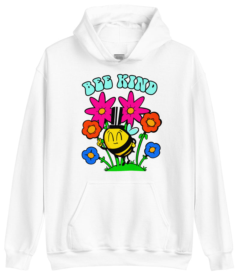 Unisex Hoodie Women Girls Cute Be Kind Bee Kind Aesthetic VSCO Sweatshirt Soft Smooth Bees Flowers Hand Drawn Original Artwork Kindness Cool