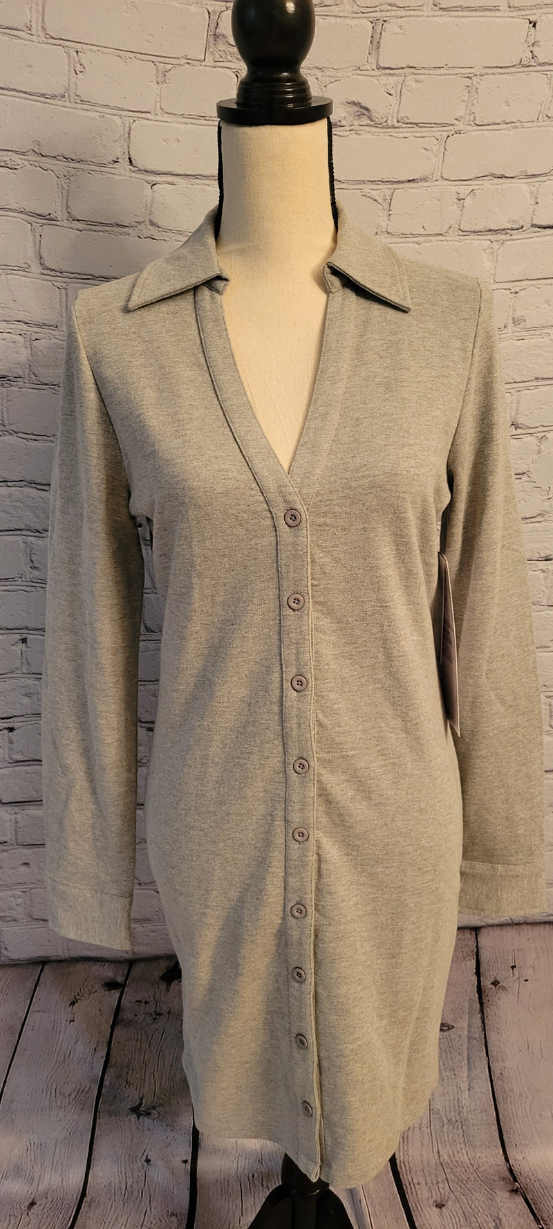 Pre-Order Wholesale 100% French Terry Cotton Button Dress Midi