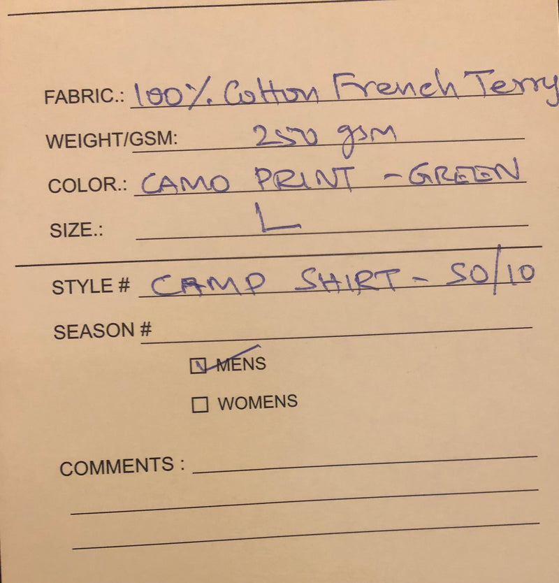 Pre-Order Wholesale Good Life French Terry Cotton Camp Shirt