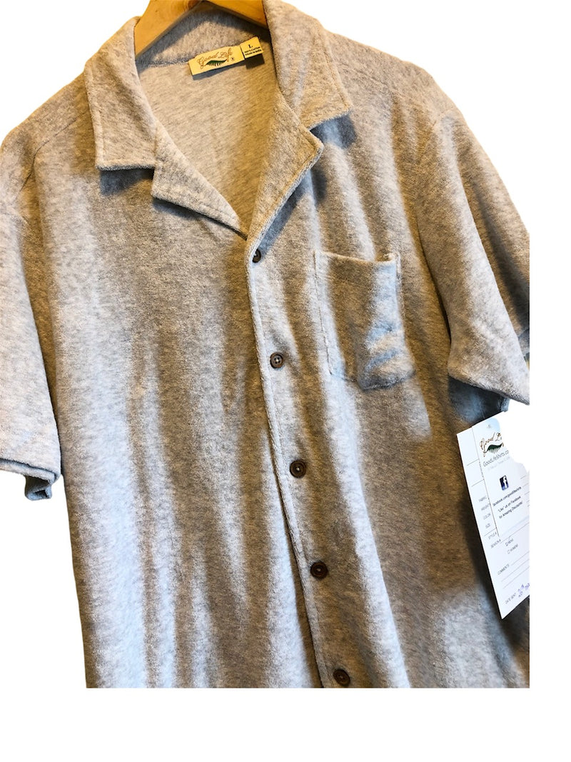 Pre-Order Wholesale Terry Cloth Relaxed Fit Camp Shirt