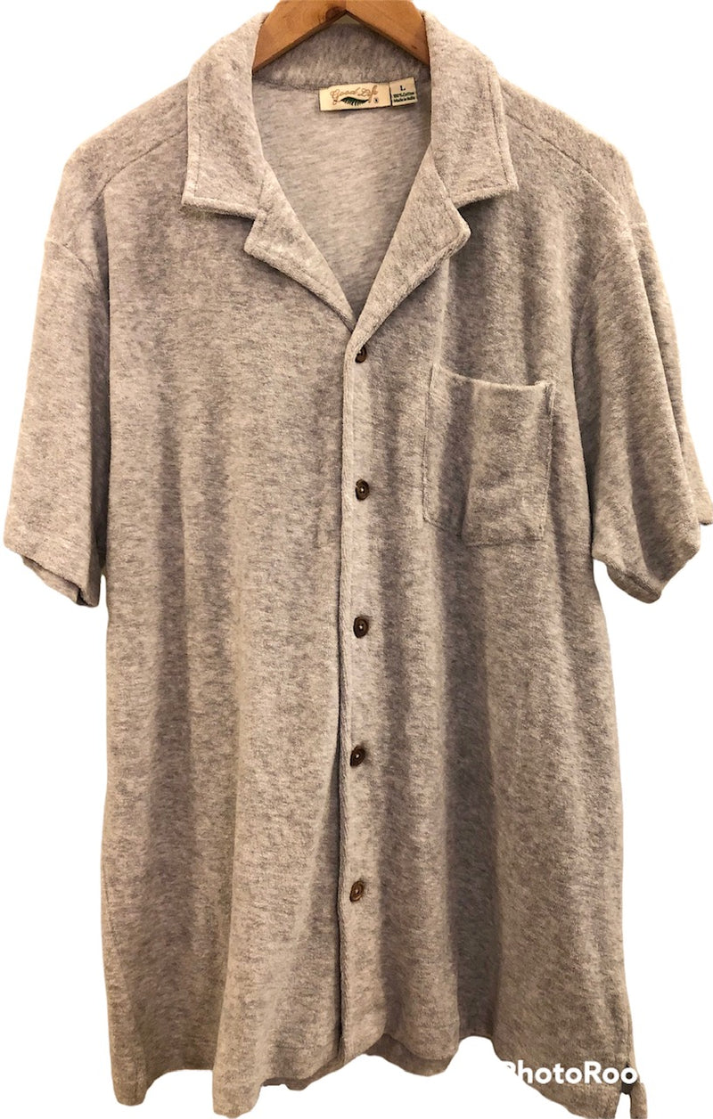 Pre-Order Wholesale Terry Cloth Relaxed Fit Camp Shirt