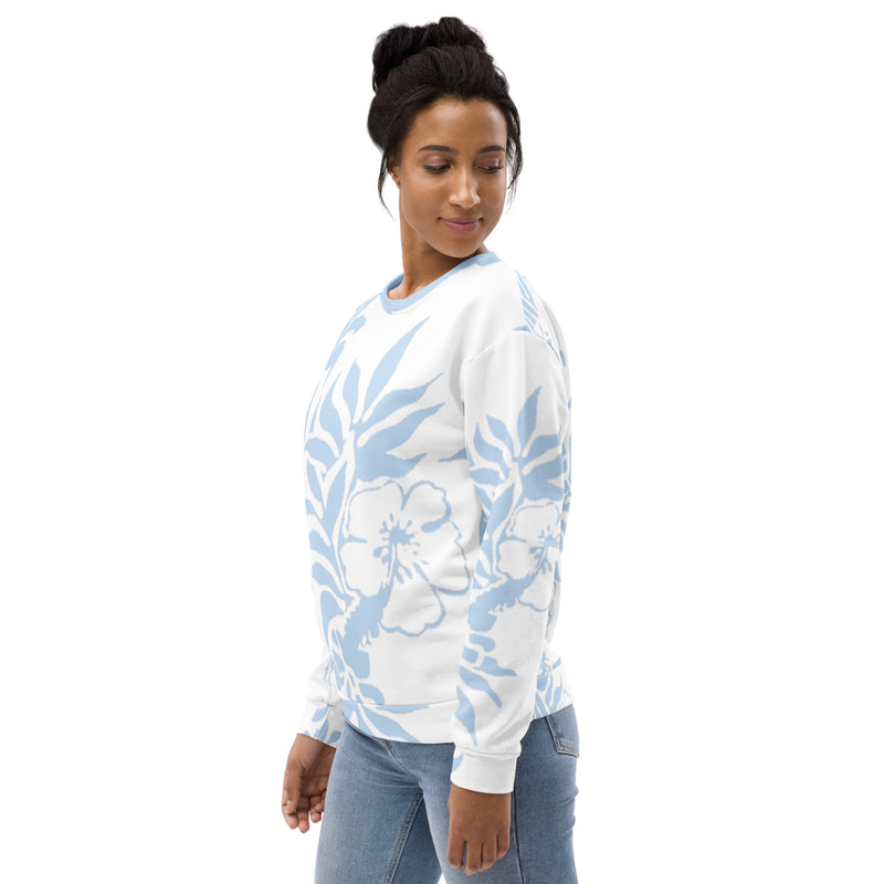 Unisex Floral Hibiscus Carolina Hawaiian Pullover Beach Sweatshirt