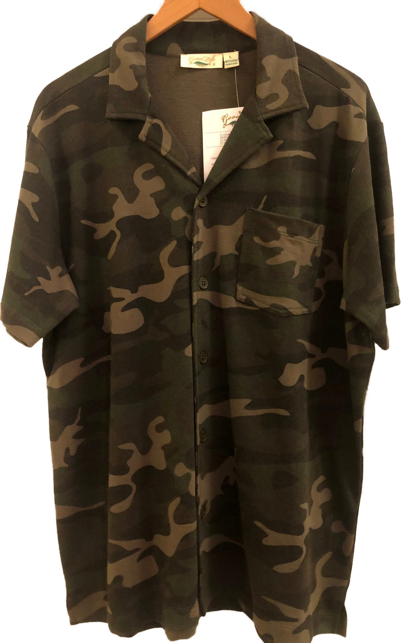 Pre-Order Wholesale Good Life French Terry Cotton Camp Shirt