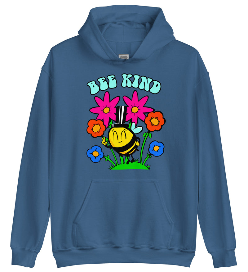 Unisex Hoodie Women Girls Cute Be Kind Bee Kind Aesthetic VSCO Sweatshirt Soft Smooth Bees Flowers Hand Drawn Original Artwork Kindness Cool