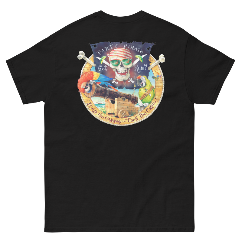 Mens Party Pirate Got Rum Jimmy Buffett T-shirt