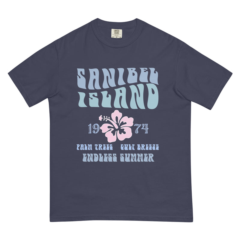 Premium Ringspun Sanibel Island Hibiscus Vintage Endless Summer Coconut Girl T-Shirt 1974