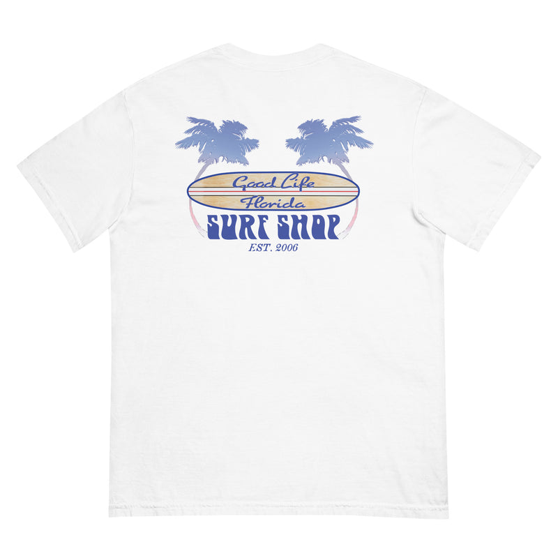 Men's Premium Ring Spun Cotton Tee Shirt Good Life Surf Shop surfing surfer tees tshirts florida beach shirts