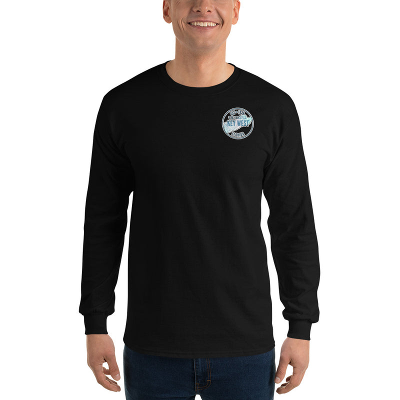 Men's Cayo Hueso Key West Florida Long Sleeve Cotton Souvenir Beach T-Shirt Jimmy Buffett Fan Gifts Parrothead