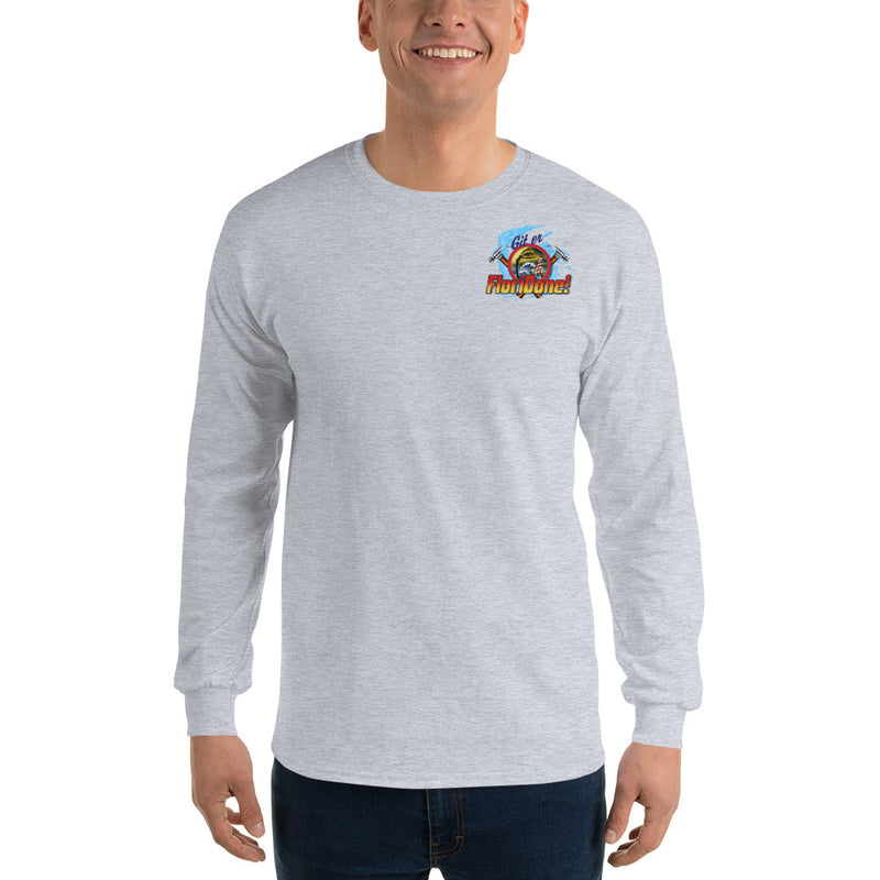 Men's Long Sleeve Hurricane Ian Gator FloriDone Two-Sided Print T-Shirt