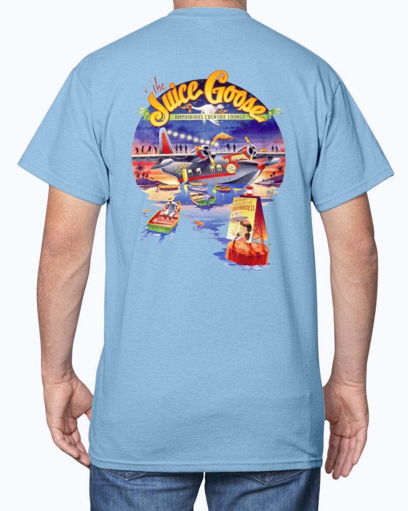 Juice Goose Cocktail Lounge Seaplane 6 oz Cotton T-shirt
