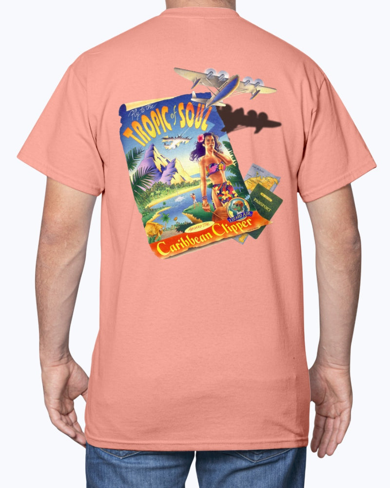 Tropic Of Soul Caribbean Clipper 6 oz Cotton T-shirt