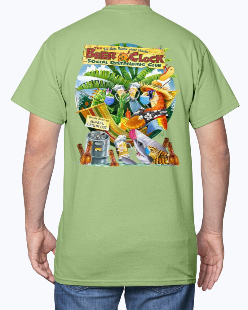 Social Distancing Club 6 oz Cotton T-shirt