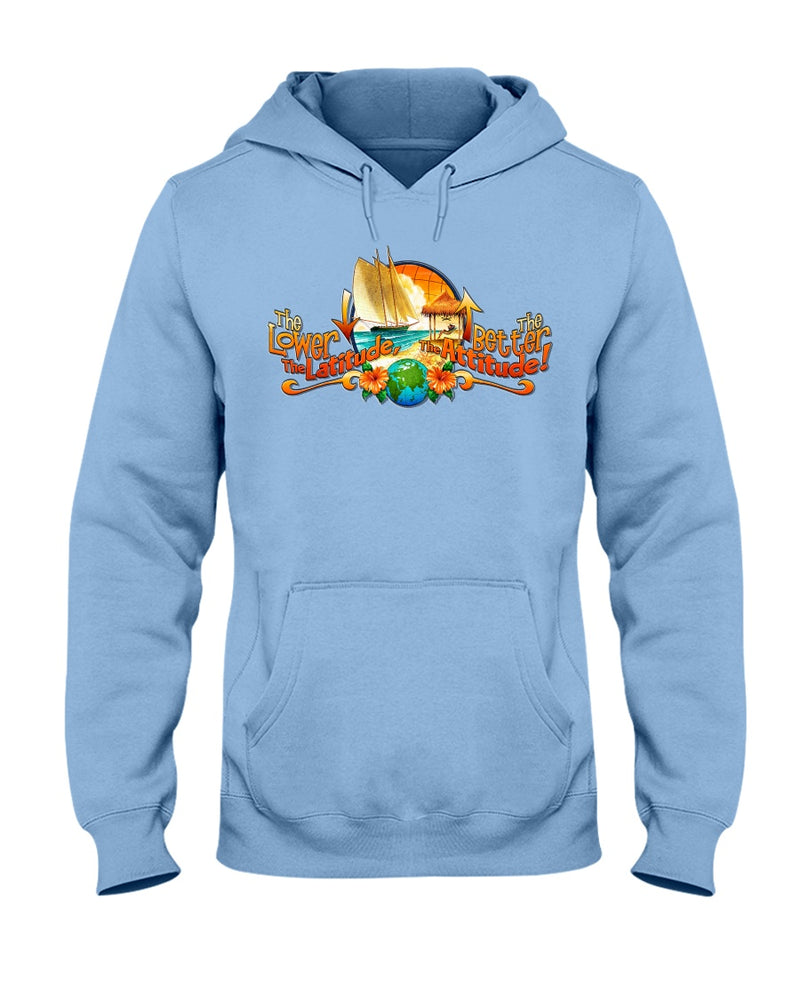 Unisex Classic Lower Latitude Better Attitude Fleece Beach Hoodie Changes in Latitude Jimmy Buffett