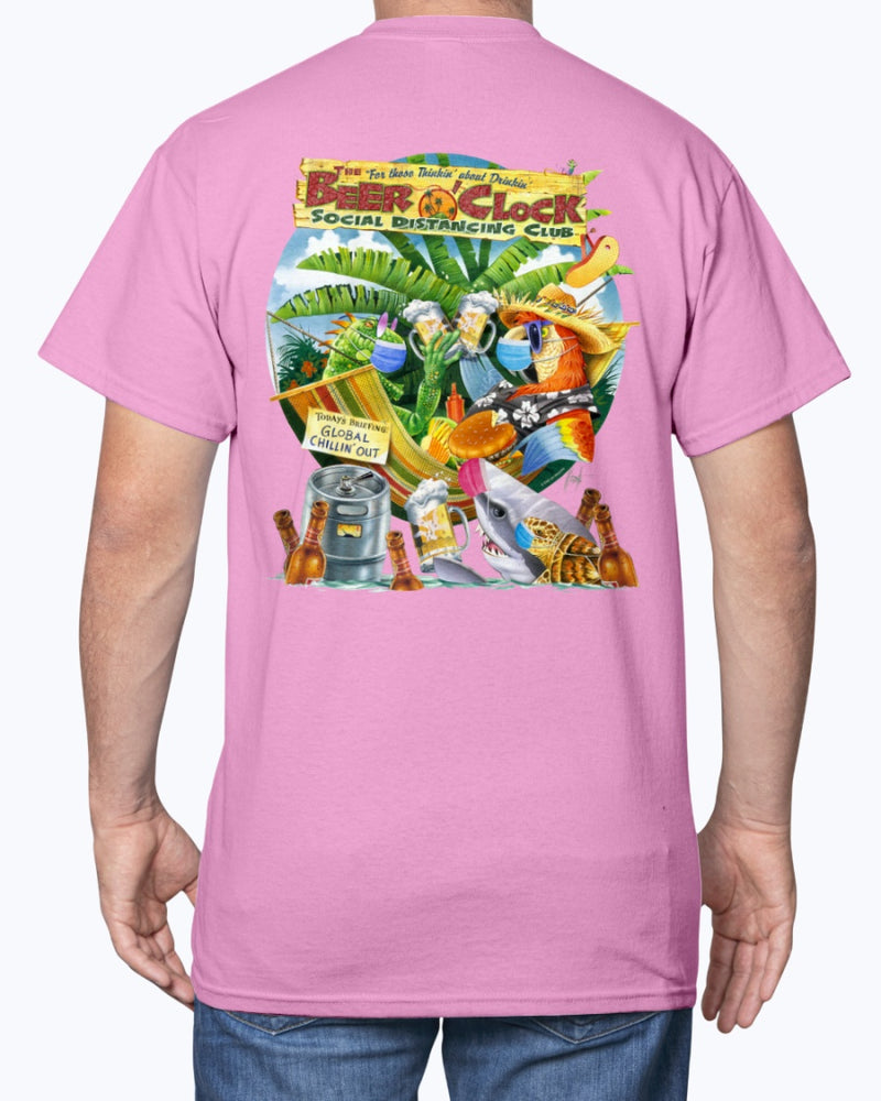Social Distancing Club 6 oz Cotton T-shirt