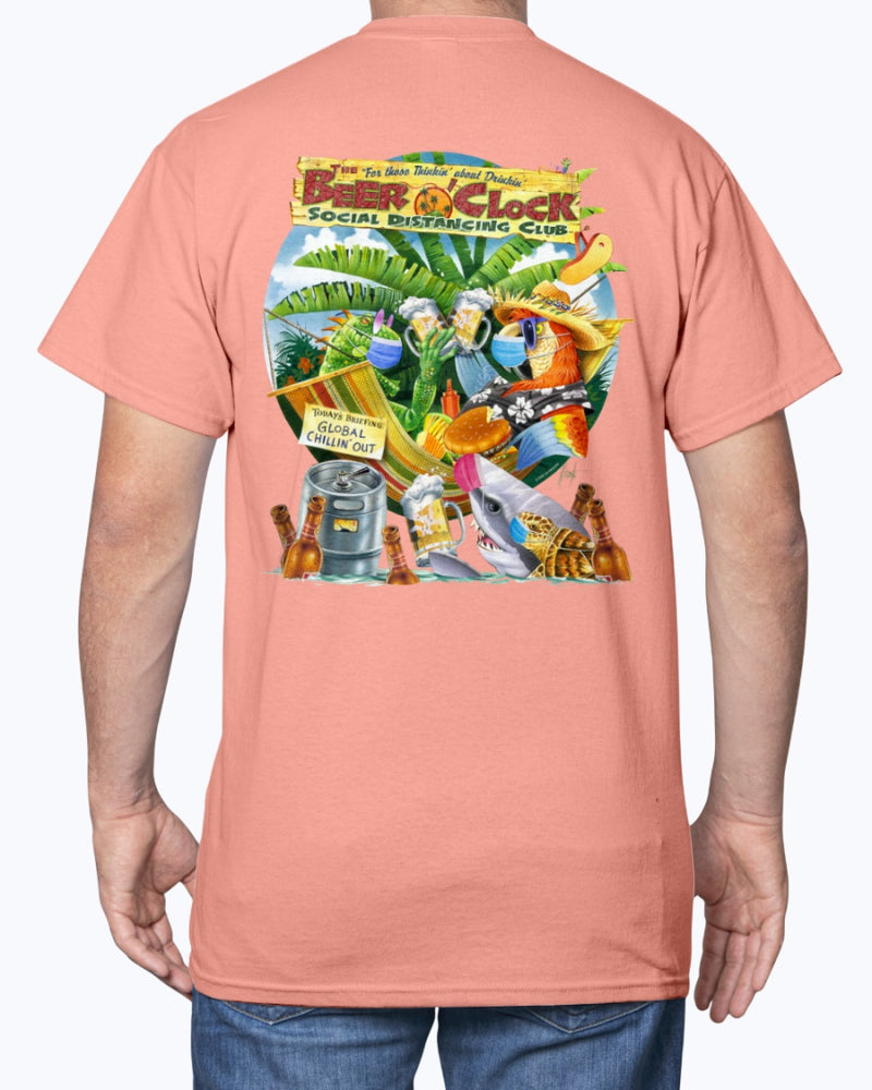 Social Distancing Club 6 oz Cotton T-shirt