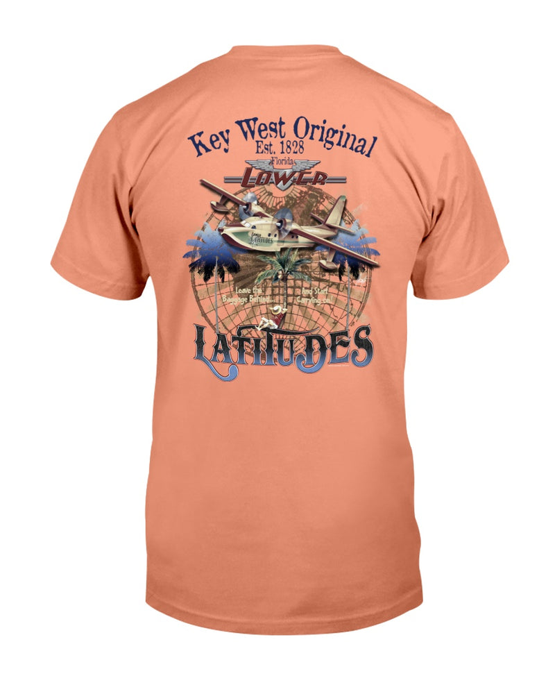 Key West Original Tee Shirt T-Shirt Lower Latitudes Leave Baggage Behind terracotta