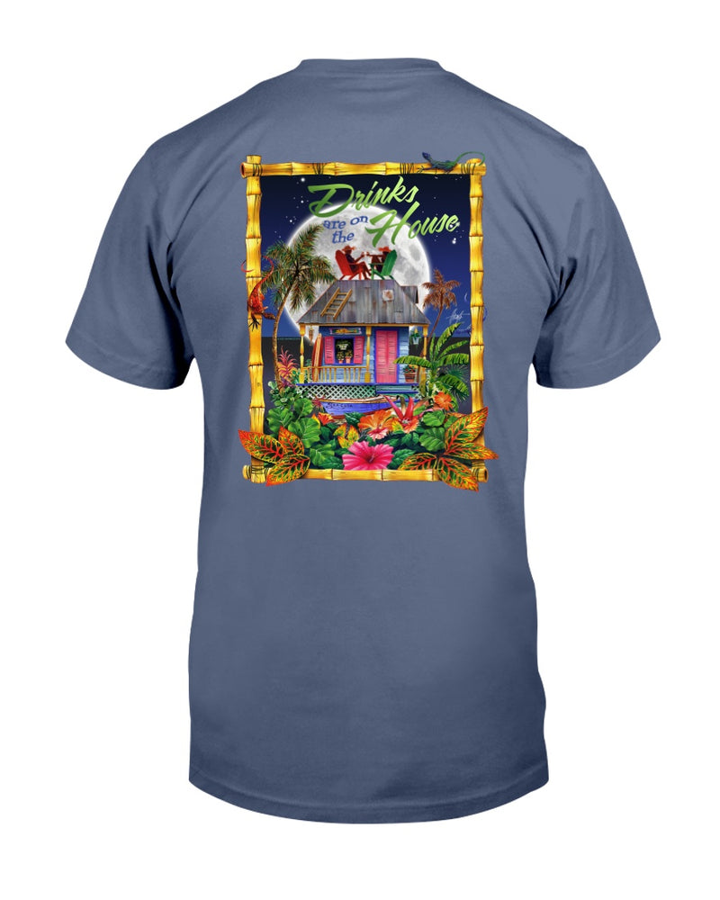 Drinks are on the house Jim Mazzotta Artwork T-shirt Jimmy Buffett Parrothead T-shirt