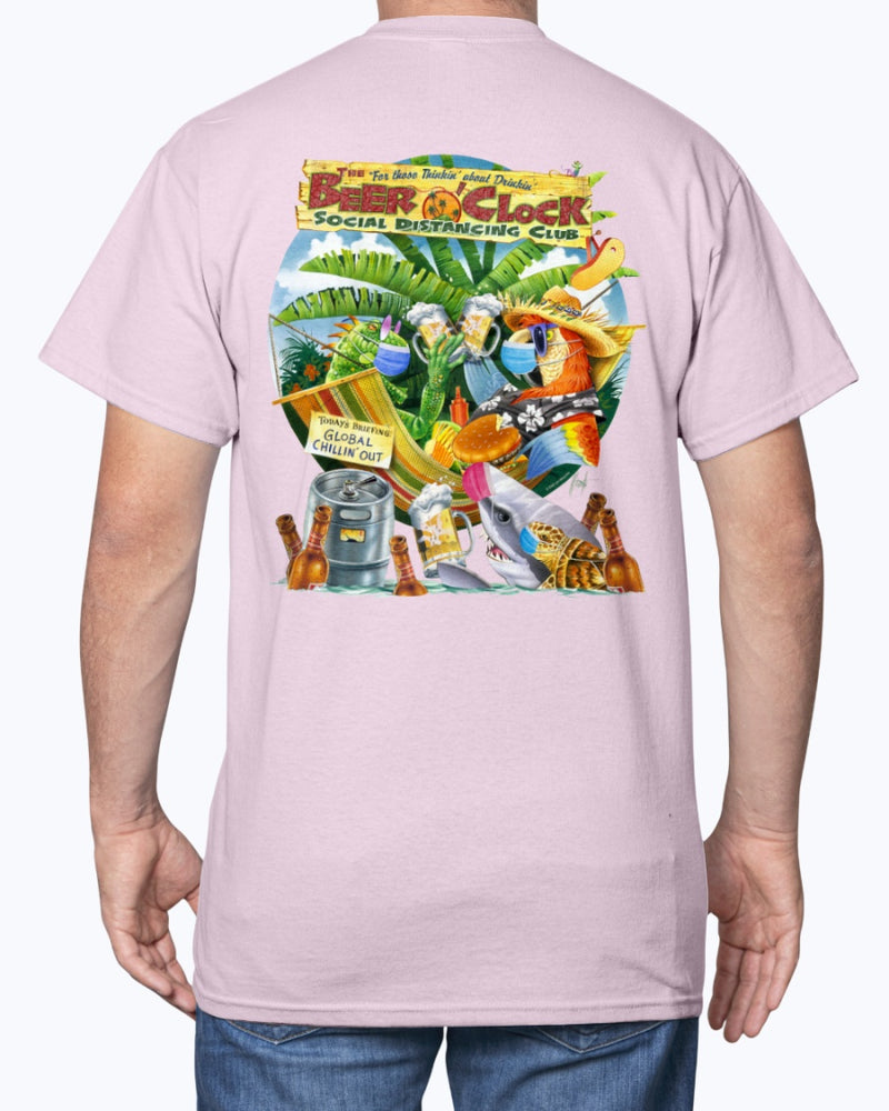 Social Distancing Club 6 oz Cotton T-shirt