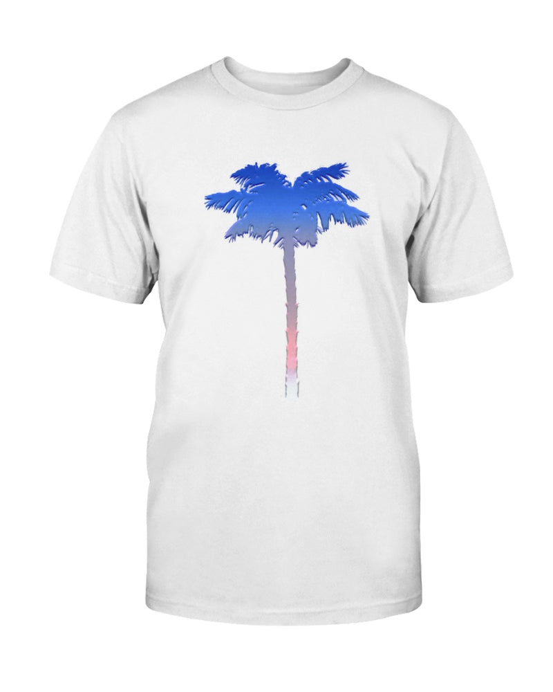 Men's Unisex 6 oz Cotton Patriotic Palm Tree Beach T-Shirt jimmy buffett tees july 4th american flag tshirt