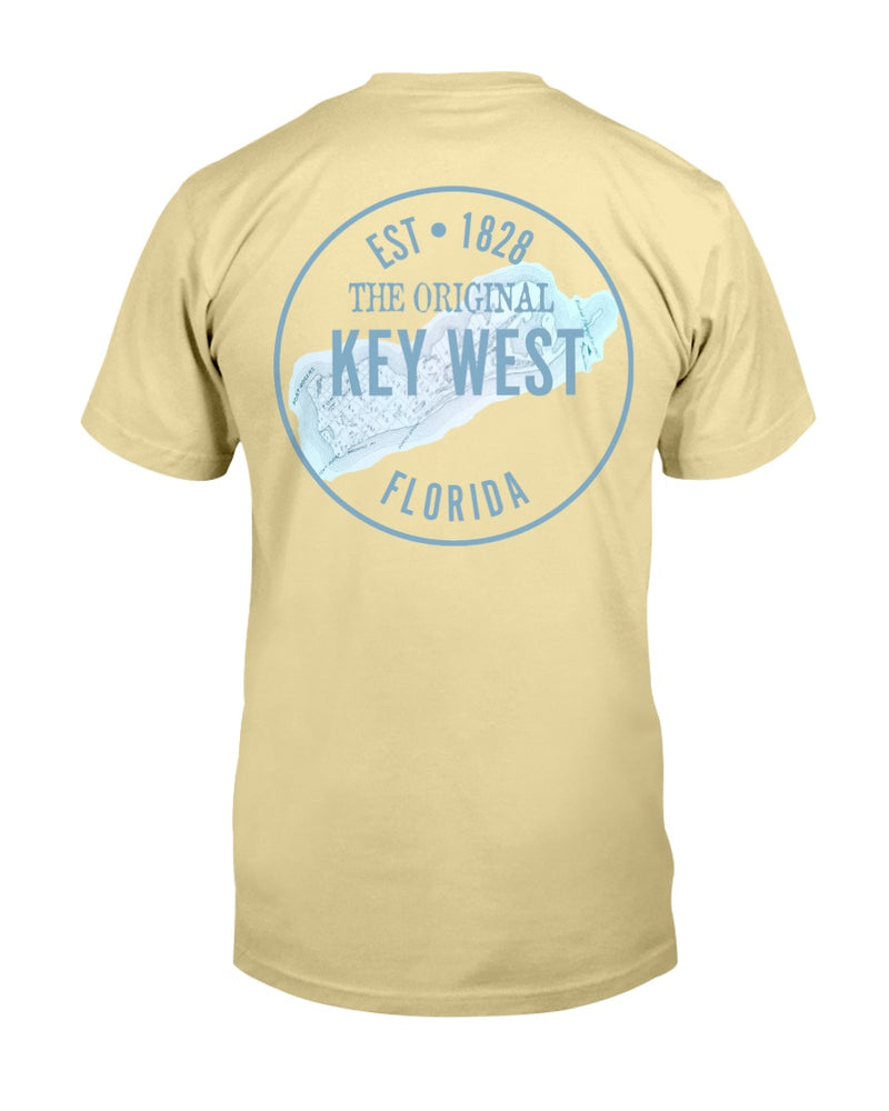 Premium Ringspun Original Key West Florida T-Shirt Est 1828 Vintage Map
