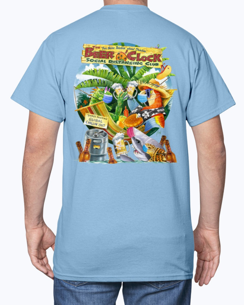 Social Distancing Club 6 oz Cotton T-shirt