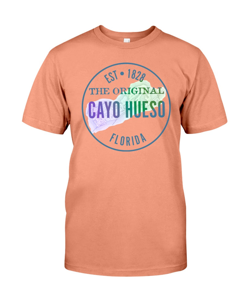 Premium Ringspun Cayo Hueso Vintage Map 1828 Key West Tee Shirt Men's Beach T-Shirt  Melon