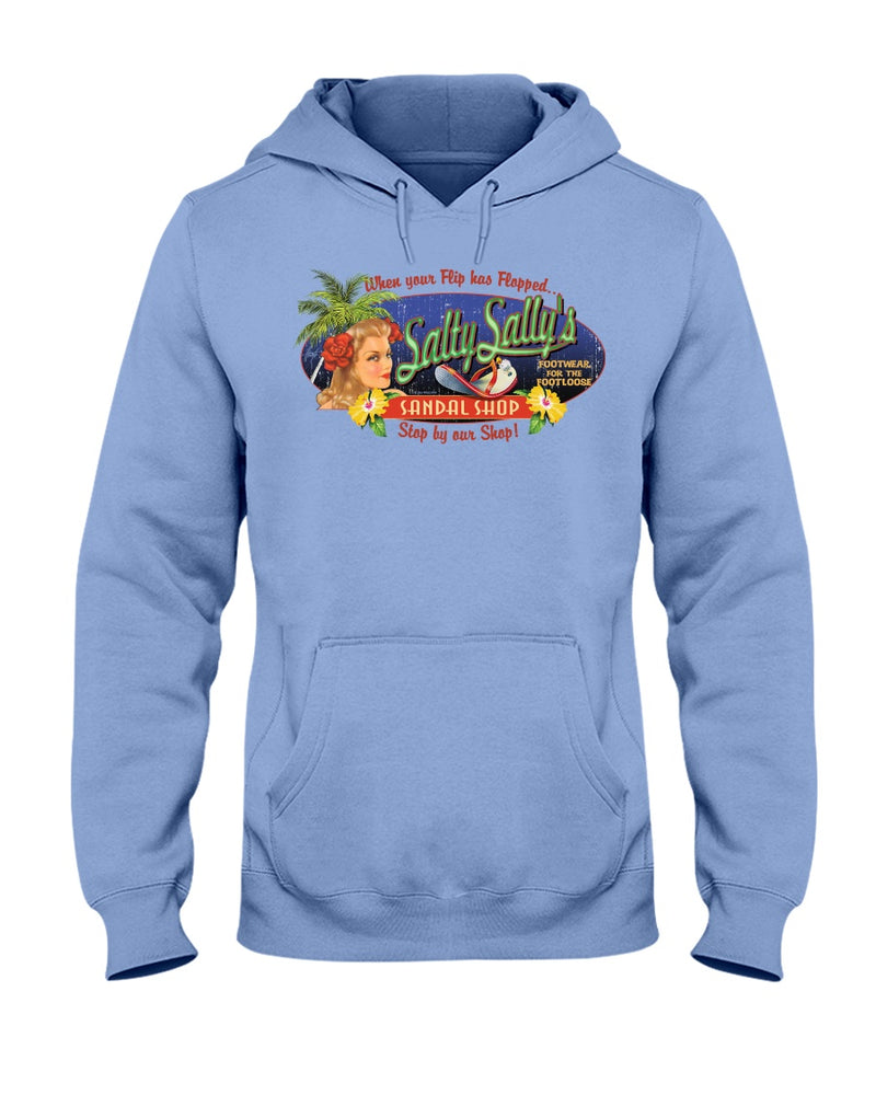 Unisex Original Salty Salty Flip Flop Sandal Shop Beach Hoodie Carolina blue