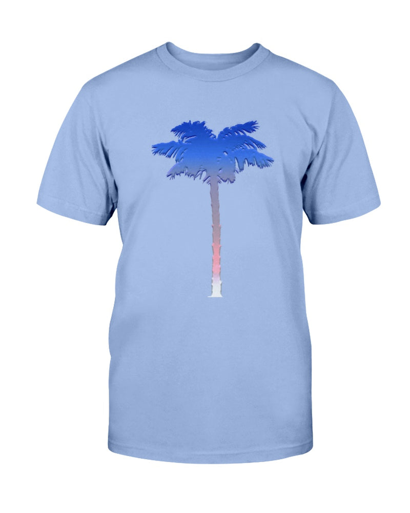 Men's Unisex 6 oz Cotton Patriotic Palm Tree Beach T-Shirt jimmy buffett tees july 4th american flag tshirt