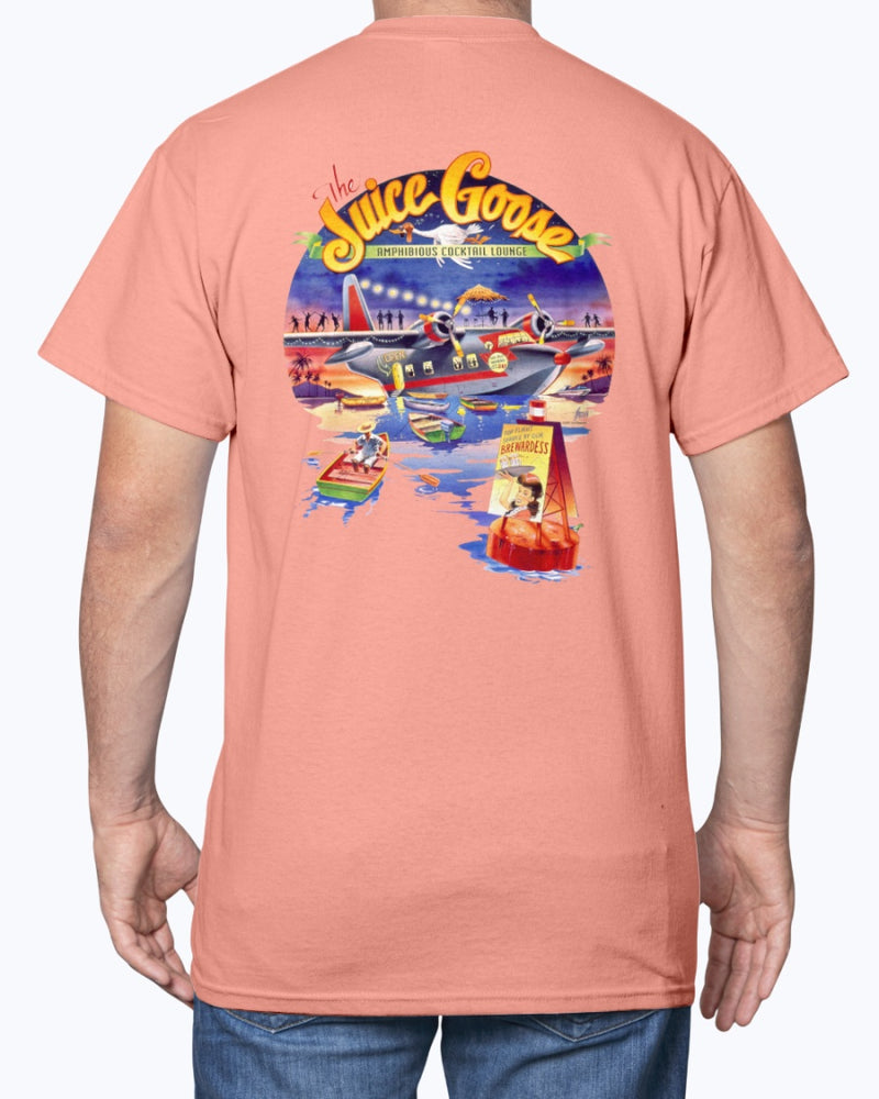 Juice Goose Cocktail Lounge Seaplane 6 oz Cotton T-shirt