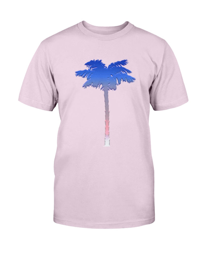Men's Unisex 6 oz Cotton Patriotic Palm Tree Beach T-Shirt jimmy buffett tees july 4th american flag tshirt