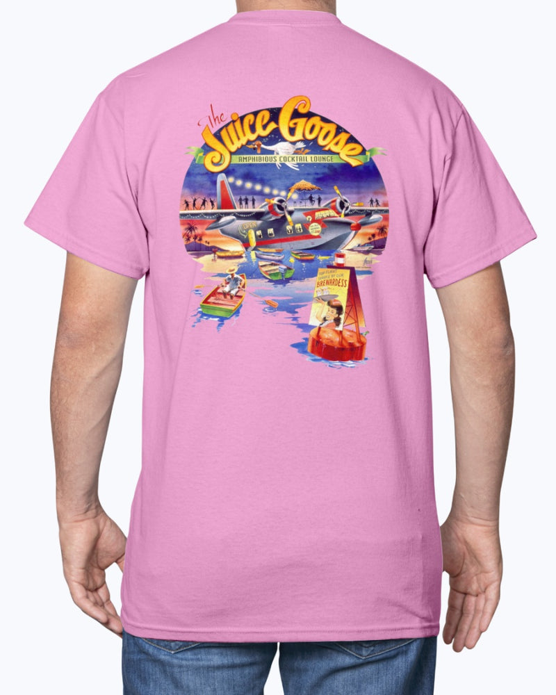 Juice Goose Cocktail Lounge Seaplane 6 oz Cotton T-shirt