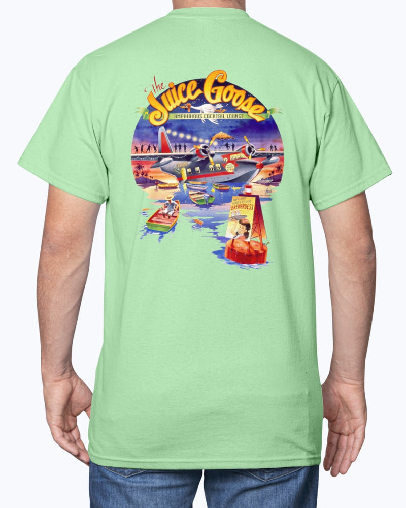 Juice Goose Cocktail Lounge Seaplane 6 oz Cotton T-shirt