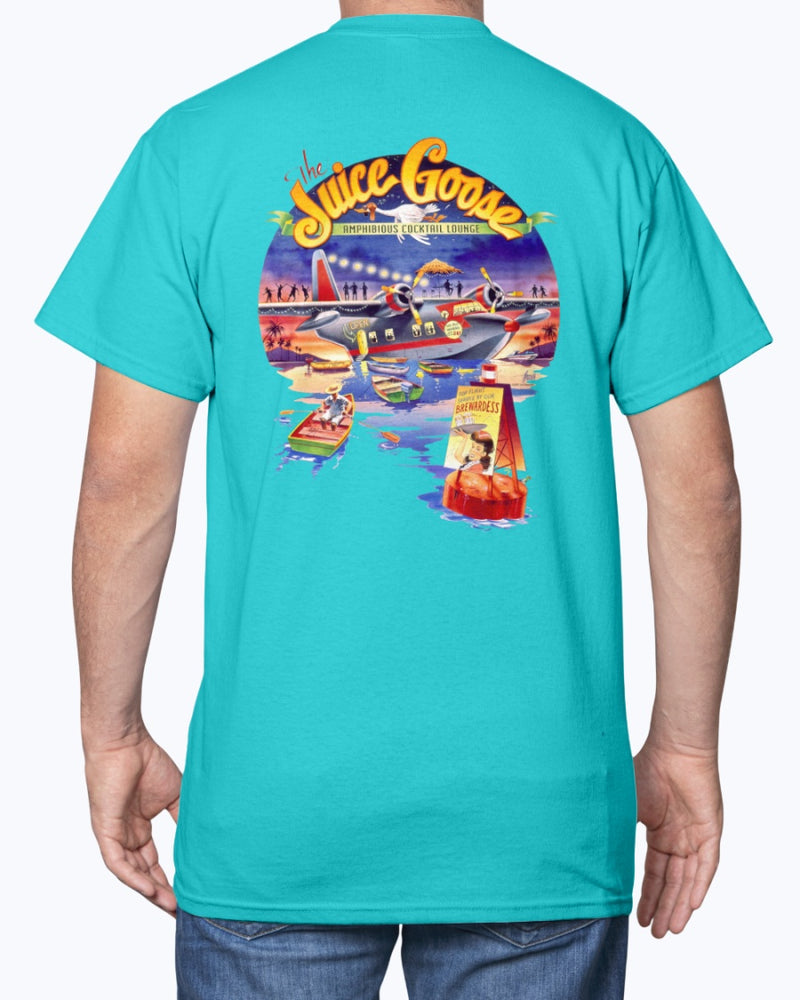 Juice Goose Cocktail Lounge Seaplane 6 oz Cotton T-shirt