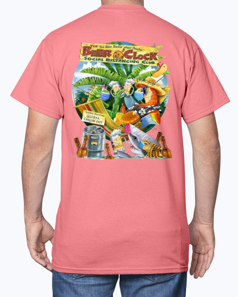 Social Distancing Club 6 oz Cotton T-shirt