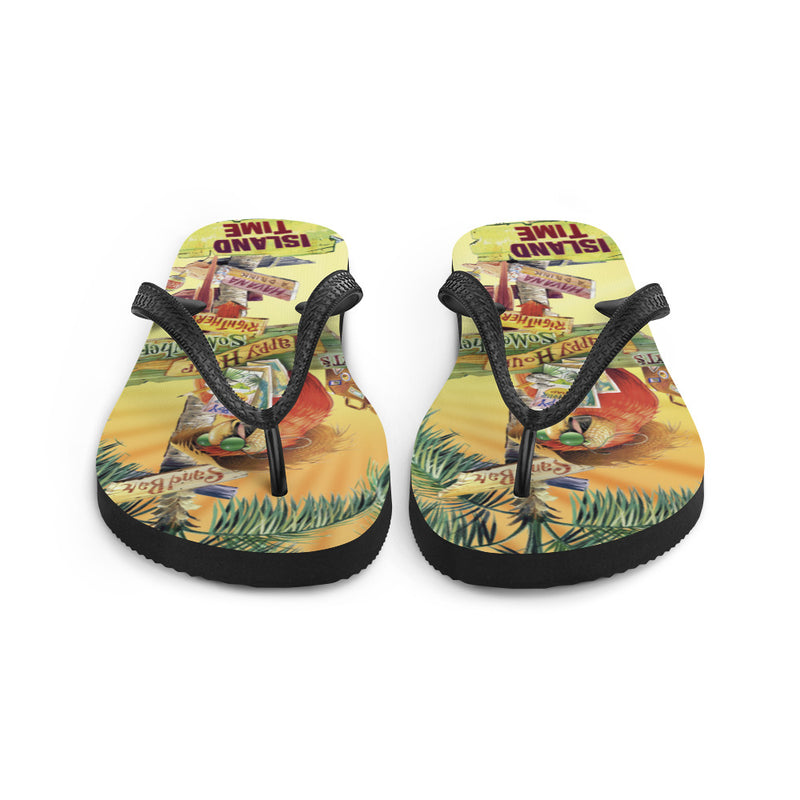 Jimmy Buffett Parrothead Flip Flops Island TimeJimmy Buffett Parrothead Flip Flops Island Time Key West Havana Good time Signs Caribbean Signs point to happy hourKey West Havana Good time