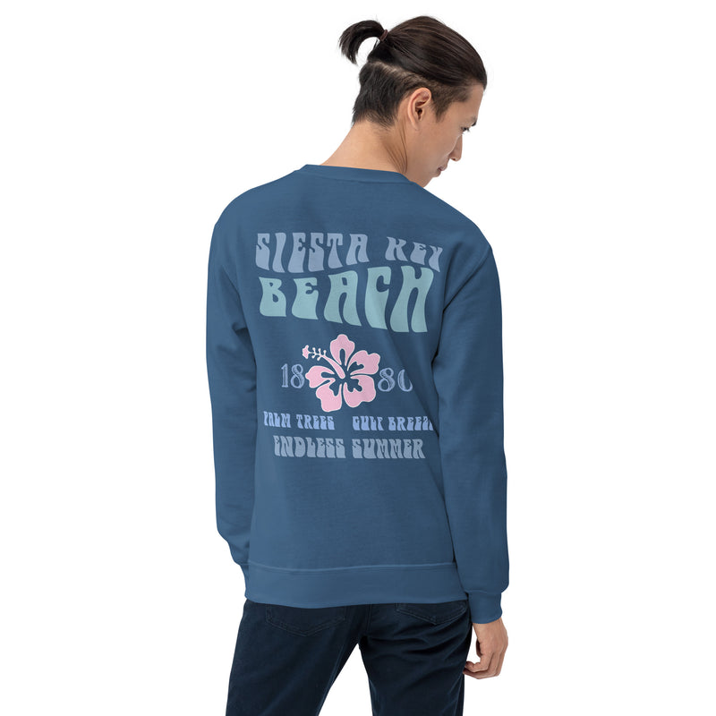 Unisex Sweatshirt Siesta Key Hibiscus Logo Endless Summer