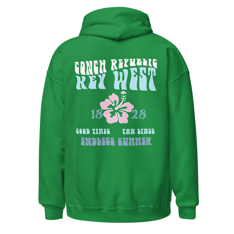 Unisex Retro Key West Beach Hoodie, Aesthetic beach hoodies for women, key west vintage style hoodie, conch republic hoodies