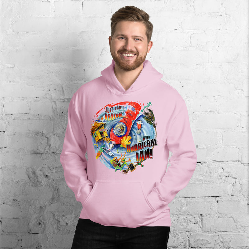 Unisex Fleece Hoodie Just Can't Reason With Hurricane Ian